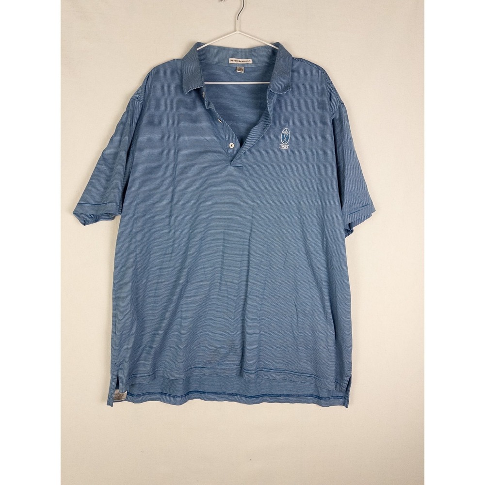 VTG Peter Millar Polo Shirt Mens 2XL Striped‎ McConell Golf Cotton Course